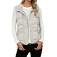 thumbnail image 1 of Gaexia Vest for Women ,Elegant Quilted Sleeveless Outerwear Vest With Notched Collar and Front Pockets for Women Winter Casual Fashion, 1 of 5