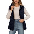 thumbnail image 1 of Gaexia Vest for Women ,Winter Lightweight Quilted Hooded Vest Warm Thin Padded Sleeveless Jacket Cozy Soft Lined Casual Fall Fashion Outerwear, 1 of 6
