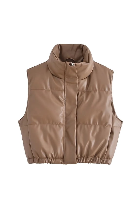 Vest for Women ,Women Stand Collar Outerwear Vest All Season Versatile Layering Piece for Everyday Fashion Wear