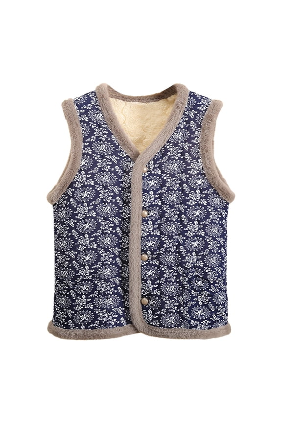Vest for Women Lightweight,Floral Quilted Vest for Women Cozy Lined Gilet Outerwear With Thick Linen Blend Winter Warm Sleeveless Design