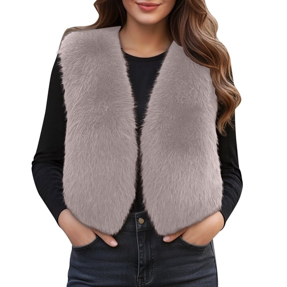 Gaexia Vest for Women Long,Winter Warm Thick Lined Outerwear Vest Jacket with Soft Trim for Cold Weather and Comfortable All Day Wear
