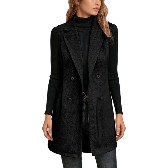 Gaexia Vest for Women,Solid Sleeveless Outerwear Garment for Women Modern Layering Style and Everyday Wear