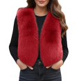 thumbnail image 1 of Gaexia Vest for Women Trendy,Winter Warm Thick Lined Outerwear Vest Jacket with Soft Trim for Cold Weather and Comfortable All Day Wear, 1 of 7