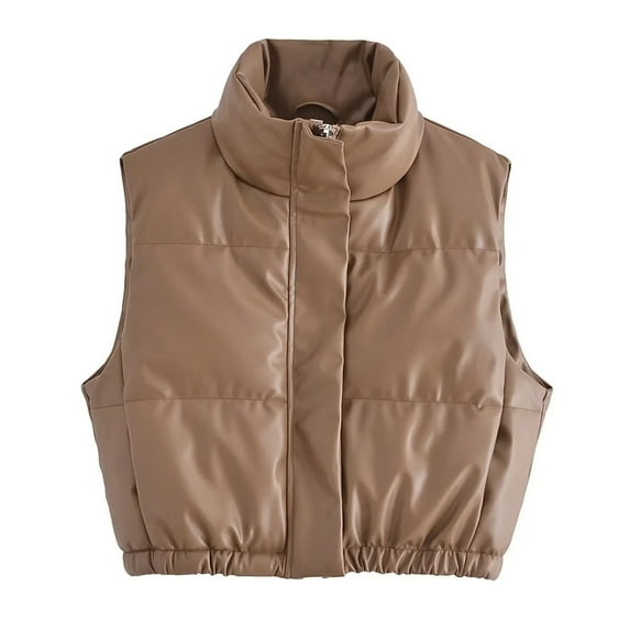 Gaexia Vest for Women Winter,Women Stand Collar Outerwear Vest All Season Versatile Layering Piece for Everyday Fashion Wear