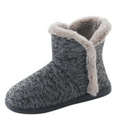 Gaexia Winter Mens Ankle Boots Soft Warm Thick Comfortable Indoor Outdoor Casual Shoes