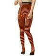 thumbnail image 1 of Gaexia Women's Halloween Sheer Tights Striped Pattern Shaping Stockings For Party Elegant Comfortable Stretchable, 1 of 4