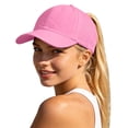 thumbnail image 1 of Gaexia Womens Ponytail Baseball Cap Adjustable High Messy Bun Ponycap Quick Drying Trucker Hats, 1 of 6