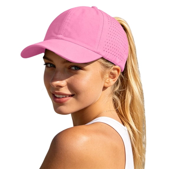 Gaexia Womens Ponytail Baseball Cap Adjustable High Messy Bun Ponycap Quick Drying Trucker Hats