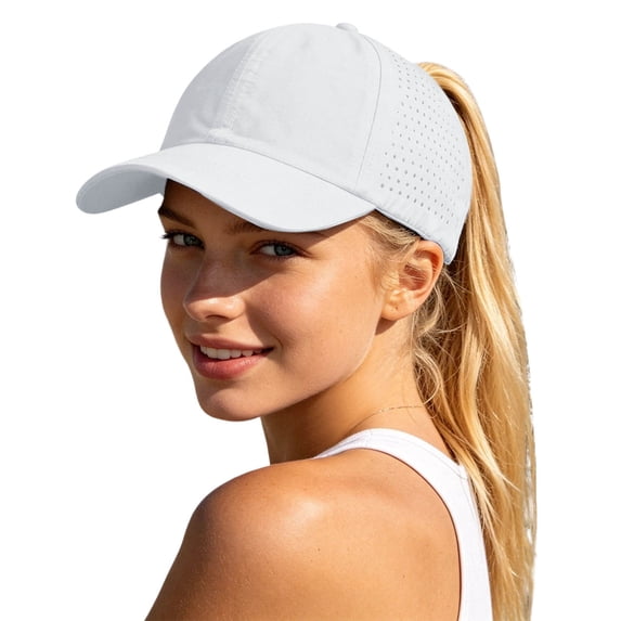 Gaexia Womens Ponytail Baseball Cap Adjustable High Messy Bun Ponycap Quick Drying Trucker Hats