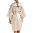 thumbnail image 1 of Gaexia Womens Robe Elegant Embroidered Satin Kimono Robe for Wedding Party Bridesmaid Bridal Getting Ready Attire, 1 of 7