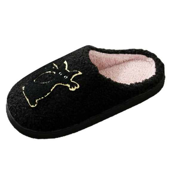 Gaexia Womens Slippers Size 10,Halloween Embroidered Slippers Men and Women Thick Bottom Home Couple Slippers,Funny Slippers