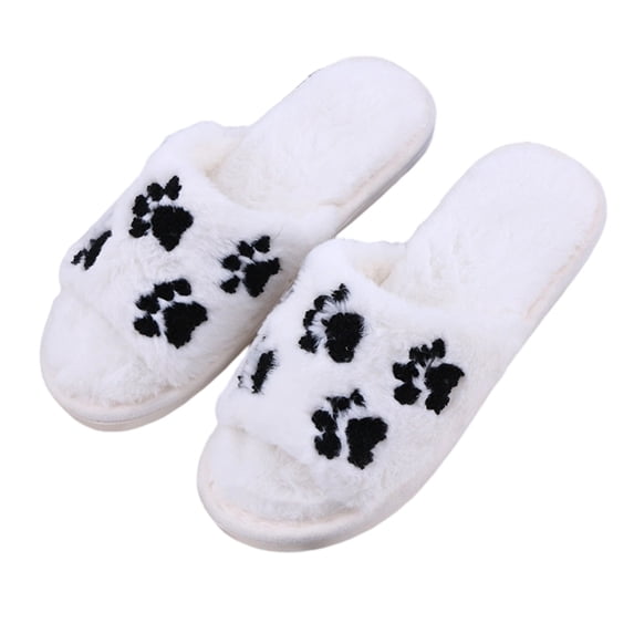 Gaexia Womens Slippers Size 8,Winter Slippers Cozy Indoor Shoes With Adorable Puppy Print Design Warm Comfortable Home Footwear,Funny Slippers