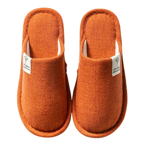 Gaexia Womens Slippers,Slippers Winter Linen Slippers Breathable Guest Slippers Indoor Slippers Non for Women Men At Home Hotel,Funny Slippers