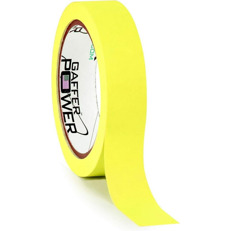Gaffer Power Labeling Tape, Fluorescent Yellow, Clean Removable Adhesive  Tape, Console Tape for Light Control Board, DJ Mixing Board, Audio Mixer