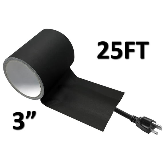 Gaffers Floor Cord Cover Tape - Width: 3" - Length: 25 Feet - Color: Black