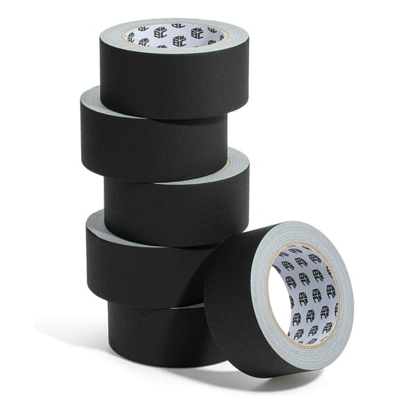 Gaffers Tape 2 Inch x 23 Yard, 6 Pack, Black Tape, Black Gaff Tape 2 Inch