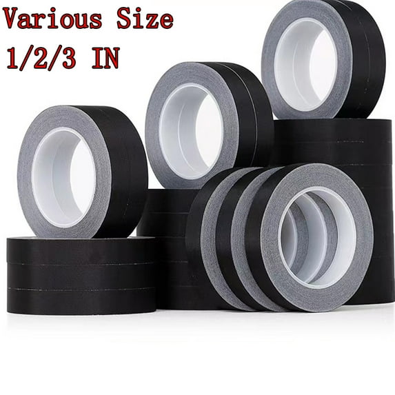 Gaffers Tape - Wide Gaff - Bulk Set Gaffer Roll Refills Case - Matte Cloth Fabric for Stage Sets, Photography, Filming, Production Equipment Black