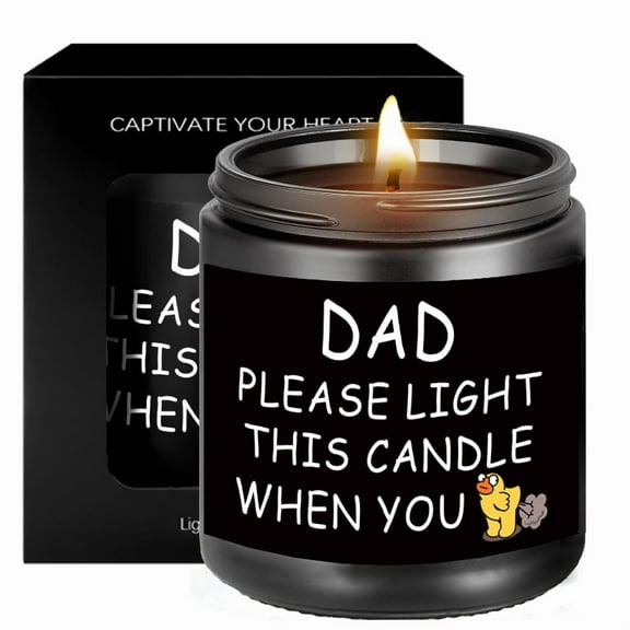 Gag Funny Gift For Best Loved Dad GodFather Papa From Daughter Son Child Father's Day Christmas Birthday Thanksgiving Idea 2024 Trendy Stuff Lavender Scented Candle Small Box Relax Relief Present