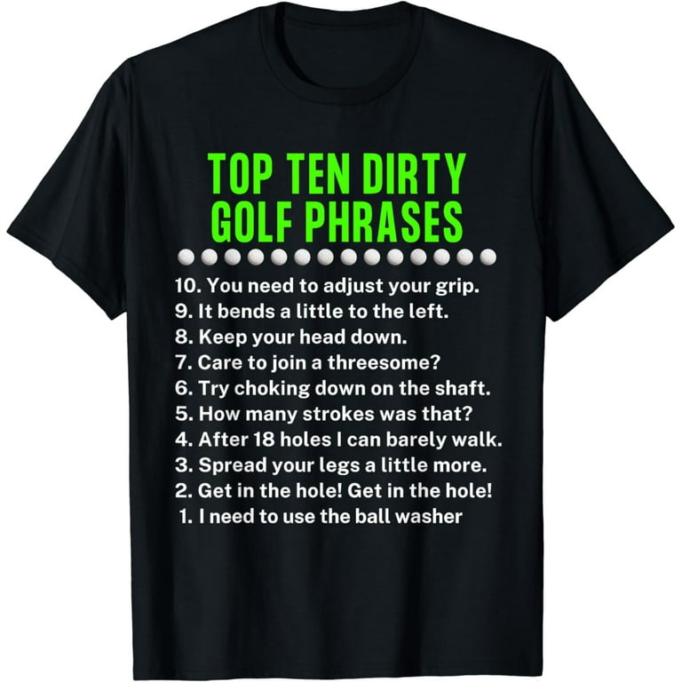 Funny golf shirts sayings sale