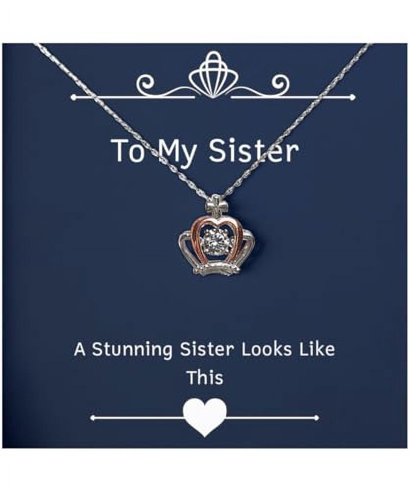Gag Sister Crown Pendant Necklace, A Stunning Sister Looks Like This, Present For Sister, Epic Gifts From Sister, Sister gift ideas, Perfect gifts for sisters, Gifts for sister, Best gifts for