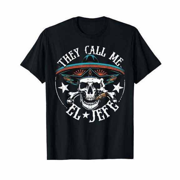 Gag - Soul Graphic Tee, Tops Has Relatable “El Jefe Skull” Design, Round Neck Regular Fit T-shirts, Size(S-5XL)