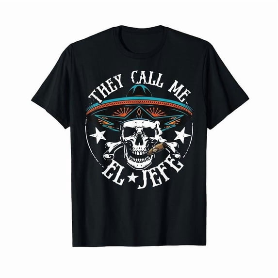 Gag - Soul Graphic Tee, Tops Has Relatable “El Jefe Skull” Design, Round Neck Regular Fit T-shirts, Size(S-5XL)