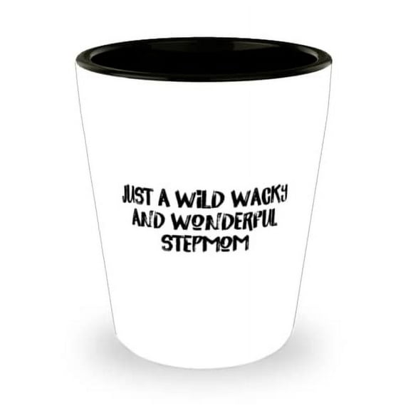 Gag Stepmom, Just A Wild Wacky And Wonderful Stepmom, Unique Shot Glass For Mom From Daughter