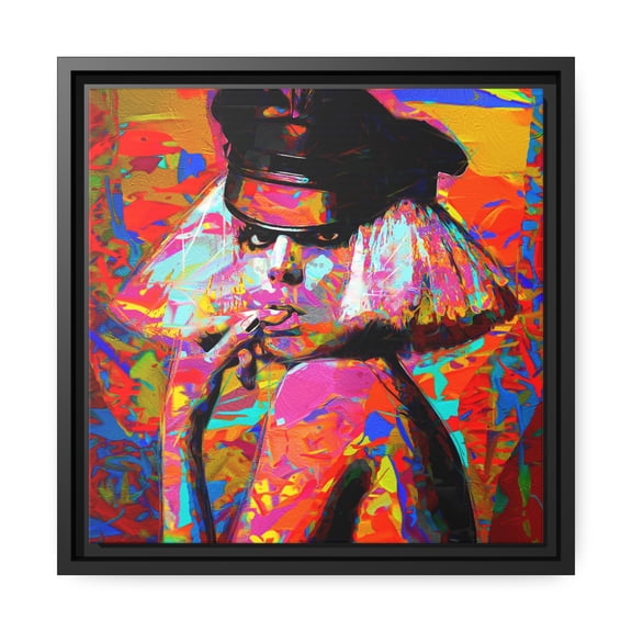 Gaga Framed Canvas Wall Art - Pop Art by Stephen Chambers