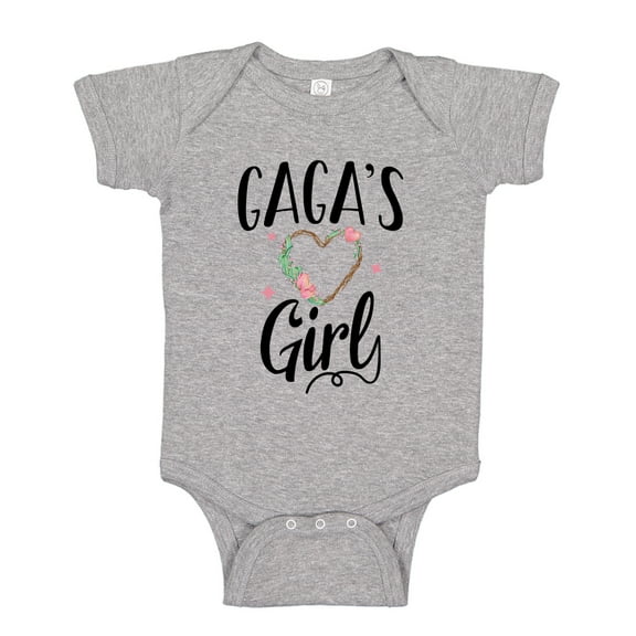 Gaga's Girl Baby Bodysuit One Piece NB Athletic Heather