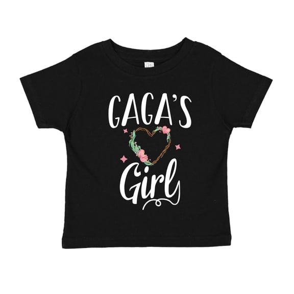 Gaga's Girl Toddler T-Shirt 5/6T Black
