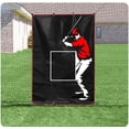thumbnail image 1 of Kapler 6 x 8 ft Baseball and Softball Backstop with Strike Zone, PVC Vinyl Batting Cage Backdrop with Bungee Cords, 1 of 5