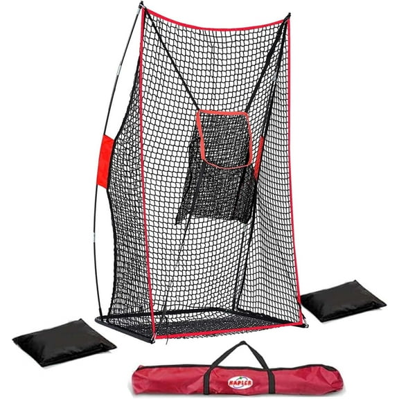 Gagalileo Football Kicking Net 7x4ft Durable Steel Frame Target Zone Attachment for Kids Adults