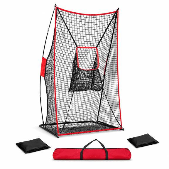 Galileo 7x4ft Football Kicking Net & Quarterback Throwing Practice Net, Portable Target Zone Trainer with Steel Frame and Carry Bag