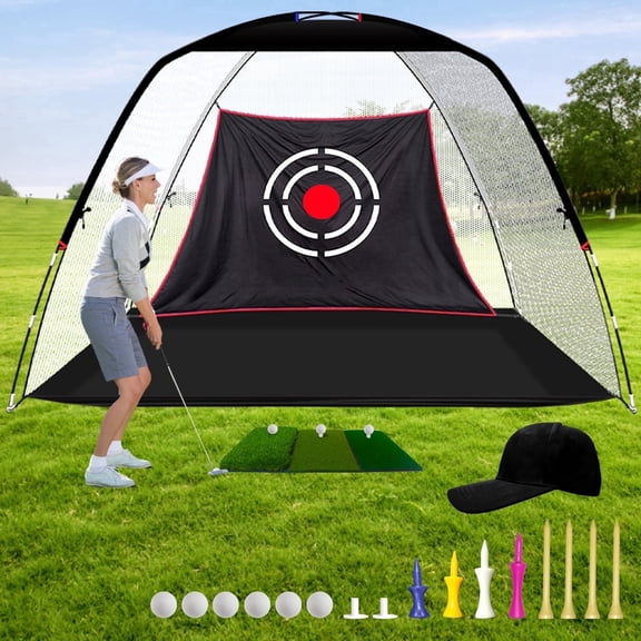 Gagalileo Golf Net for Backyard Practice: 10x7FT Hitting Net with Mat & Target  Training for Driving Chipping Swing Golf Gift for Dad Husband Men
