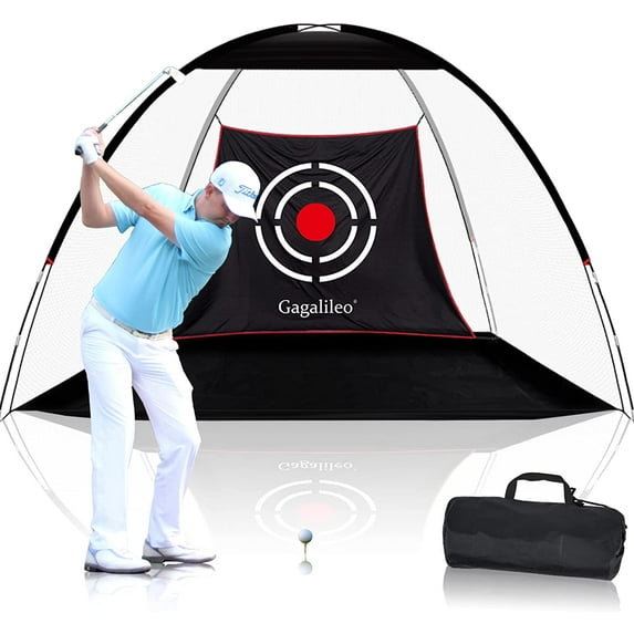 Gagalileo Golf Practice Net For Backyard Driving 10×7×6ft Golf Driving Driving Net White Golf Nets