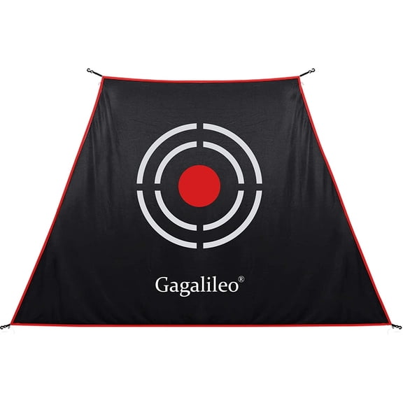 Gagalileo Replacement Golf Target Cloth, Ladder-Shaped (3.6'-7.8' W x 5' H), High-Impact PVC Center with Adjustable Ropes