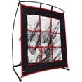 thumbnail image 1 of Gagalileo 9-Hole Baseball & Softball Pitching Net, Heavy-Duty Steel Frame Strike Zone Target, Portable Accuracy Trainer for Backyard Practice, 1 of 12