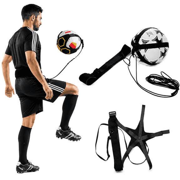Gagasport Solo Soccer Trainer Belt Elastic Rebound Cord 18ft Kids Adults Training