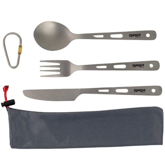 GagaSport Titanium Camping Utensil Set, 3-Piece