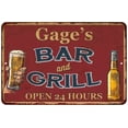 thumbnail image 1 of Gage's Red Bar and Grill Rustic Sign Decor 8x12 108120045058, 1 of 1