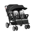 thumbnail image 1 of Foundations Gaggle Compass 4-Seat Quad Stroller, Reclining Seats with UV Canopy, Black, 1 of 8