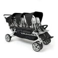 thumbnail image 1 of Foundations Gaggle Jamboree 6-Seat Folding Daycare Stroller with Canopies, Reclining Seats, Black, 1 of 9