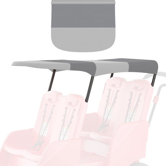 Foundations Gaggle Parade 4 Seat Buggy Canopy Roof, UV & Rain Cover with Steel Frame Support, Gray
