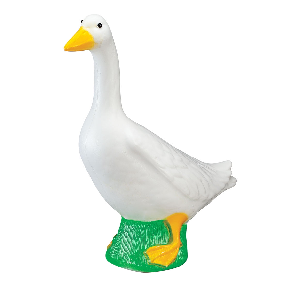 Baby Goose 17" White and Yellow Outdoor Statue