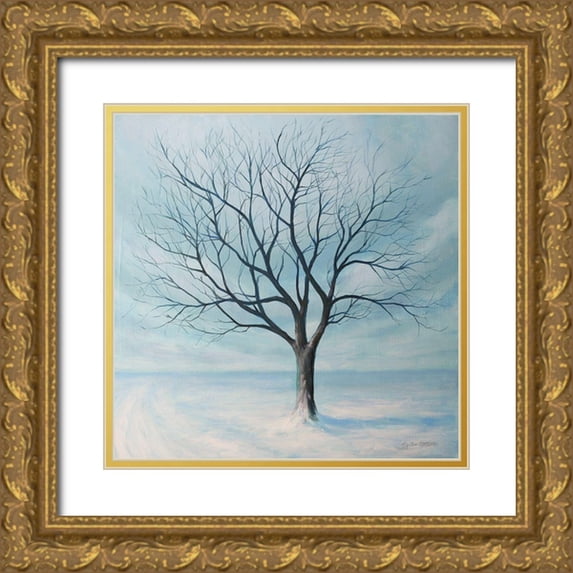 Gagnon, Tim 26x26 Gold Ornate Wood Framed with Double Matting Museum Art Print Titled - Winter Tree