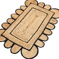 thumbnail image 1 of Gahilot International Black trim Jute scallop Outdoor Doormat, 17" x 30", 1 of 4