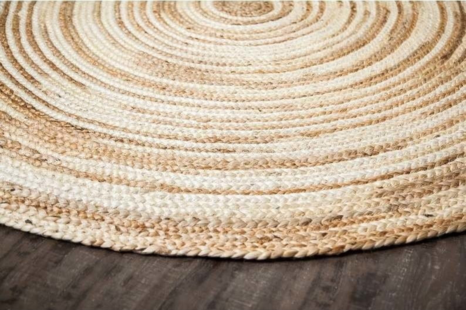 Gahilot International Natural Color Hand Braided Geometric Jute Area gahilot-international-natural-color-hand-braided-geometric-jute-area