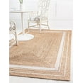 thumbnail image 1 of Gahilot International Organic Devnet Striped Braided Jute Area Rug, 1 of 3