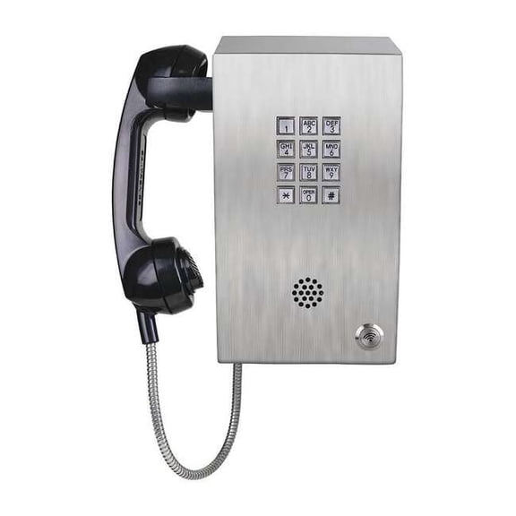 Gai-Tronics Telephone, Analog, Gray, Surface Mount 210-001BH