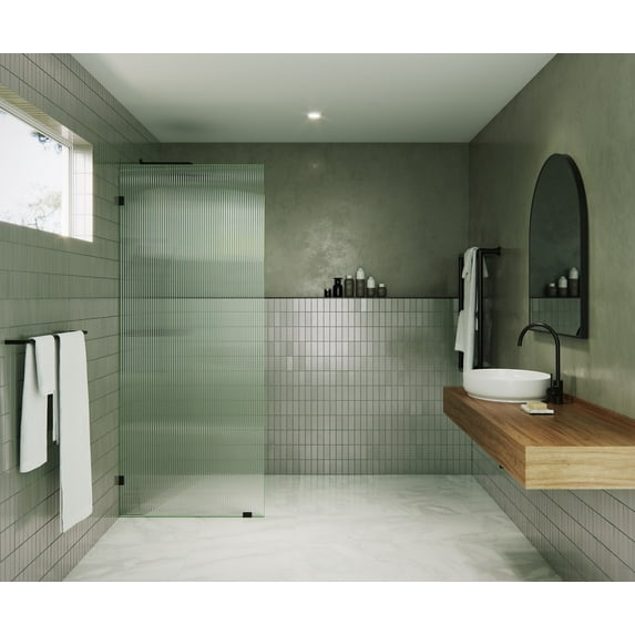 Gaia 30 in. x 78 in. Glass Shower Panel - Single Fixed Panel